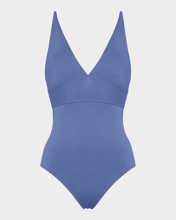 Larcin Deep V Triangle One-Piece Swimsuit