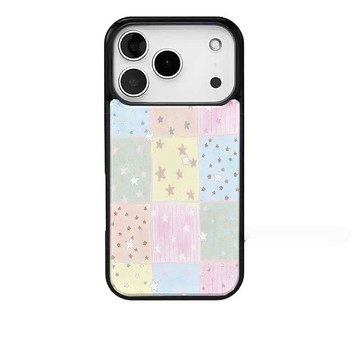 ins風夢幻多彩星星格子適用蘋果17promax手機殼iphone16pro新款13