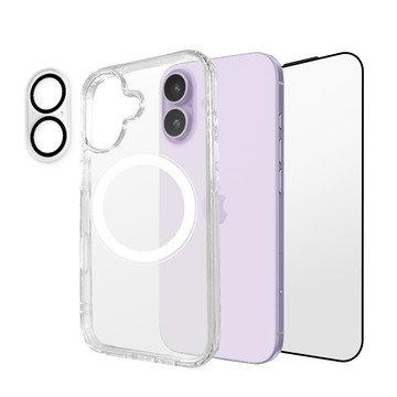 Timo for iPhone 17 6.3吋 透明磁吸防摔手機殼+鏡頭貼+螢幕保護貼 三件組