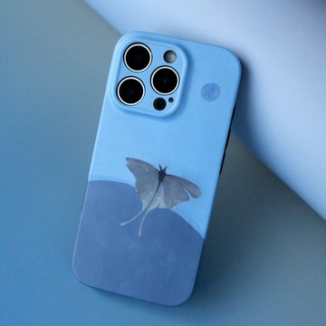 原創 灰色蝴蝶 手機保護殼