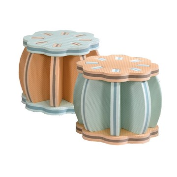 【PMU必美優】DIY組裝椅子-2入組(粉橘色+蒂芬妮藍色)