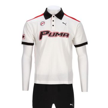 Puma 流行系列 Moto 男款 女款 白色 亞規 中性 Polo衫 Logo 印花 休閒 短袖 63364402