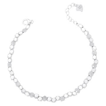 MARIGOLD 美爾朵 粼粼秘境925純銀手鍊  碎銀稜角 細鍊  腕圍15.5cm + 延長鍊2cm  銀色