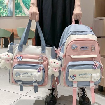 書包女夏季ins風雙肩包高中生初中小學生三到六年級中學雙肩背包