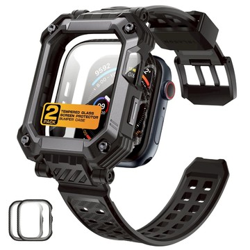 【i-Blason】Apple Watch S10 46mm Armorbox 強化玻璃防撞保護殼錶帶