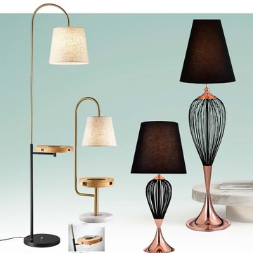 無線充電+布罩造型立燈/檯燈 F123-06-74121、74122、74123、74124