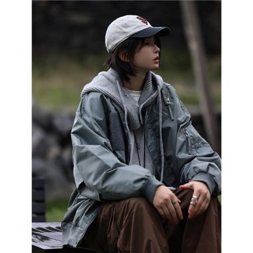 Nobodyknows美式復古潮牌春秋貼布男女棒球服街頭感飛行夾克外套