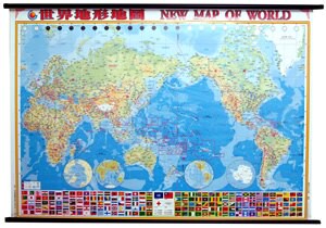 金時代 世界地形圖 /份 108x78 cm 全開防水塑掛 9789866970191【APP滿額下單10%點數(單一帳號最高5000點)】1/31止