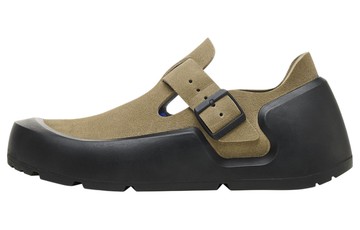 BIRKENSTOCK REYKJAVIK NUBUK LEATHER SHOES TAUPE