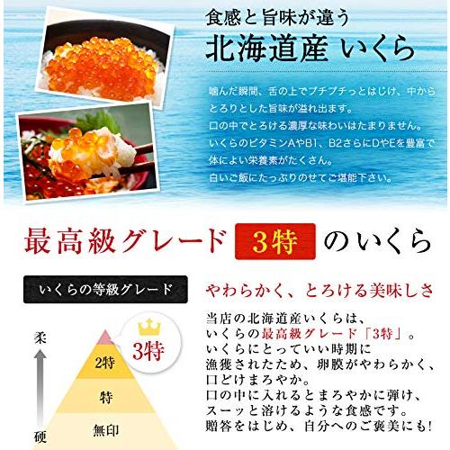 魚耕 いくら 醤油漬け 1kg 500g×2 北海道 最高級3特グレード 冷凍 ギフト