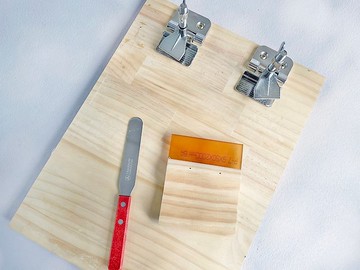 絹印印刷工具組(手印台/刮刀/調墨刀)