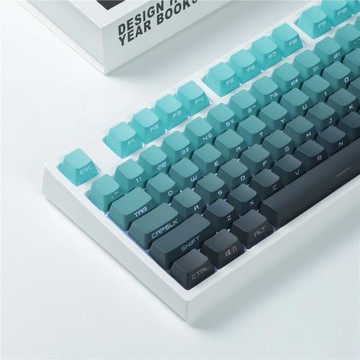 青慕正側刻透光鍵帽OEM PBT材質68 75 84 87 104 MX 8.0機械鍵盤