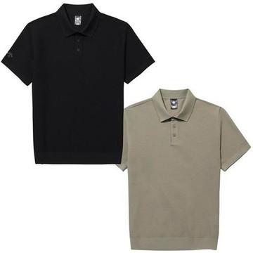 Descente 迪桑特 短袖上衣 男裝 Polo衫 黑/卡其綠 SR121DPS32-BLK0/SR121DPS32-KHAK
