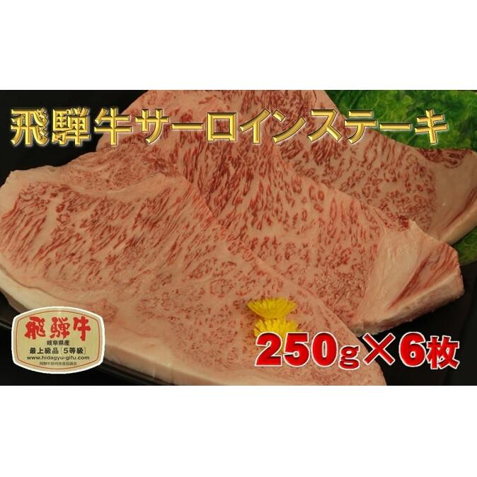 ふるさと納税　飛騨牛 牛肉 ステーキ サーロイン 250g×6枚 計1.5kg A5 和牛