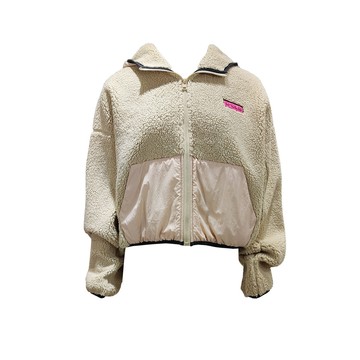 PINKO米色短毛跳線領外套