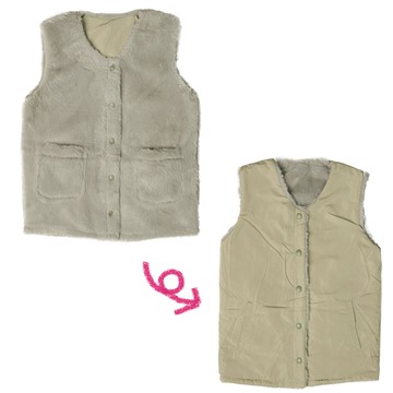 akachan honpo - 雙面背心-軍綠色