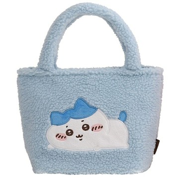 CHIIKAWA絨毛小提袋 - 小八貓款(藍)