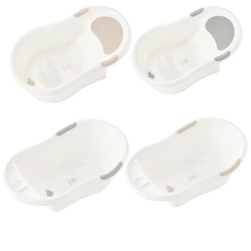 小獅王辛巴 嬰兒沐寓止滑澡盆/成長澡盆- 薄灰 / 薄杏【德芳保健藥妝】