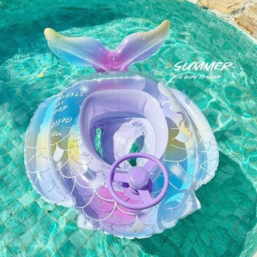 ✨壹灣出貨✨方向盤游泳圈兒童坐圈加厚幼兒水泡男寶寶救生圈0-6歲小女孩浮圈