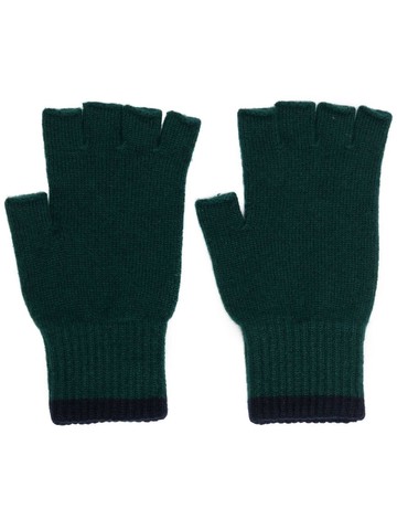 Pringle of Scotland - fingerless cashmere gloves - unisex - Cashmere - L/XL - Green
