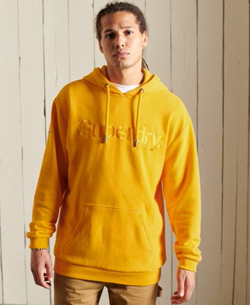 Superdry Men's Men's Core Logo Loopback Source Hoodie Yellow / Utah Gold - Size: Xxl