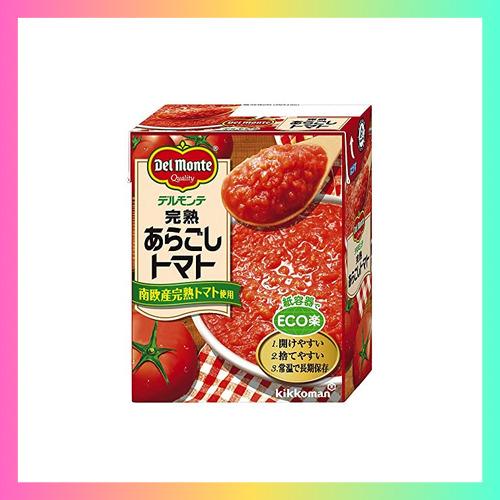 キッコーマン食品 デルモンテ 完熟あらごしトマト 紙パック トマト缶 缶詰 388g×12個