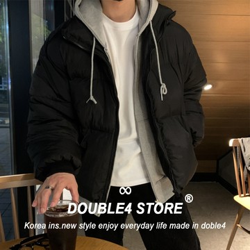 【DOUBLE4】韓國 鋪棉保暖外套 麵包外套 米其林外套 防風 雙拉鍊 羽絨外套 韓系外套 C01