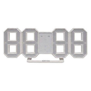 Kinyo TD395 LED 立體數字鐘 215 x 38 x 85mm 167g  白色