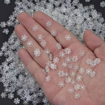 透明小雪花（塔塔周邊）雪花冬日限定樹脂配件 diy配件 透明飾品 手工 流麻材料 聖誕節配飾  diy材料