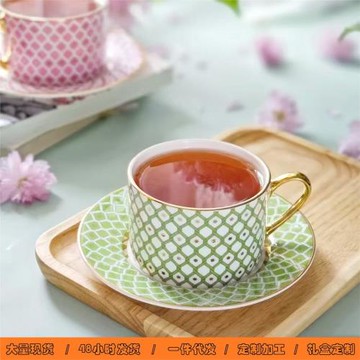 七彩星星骨瓷鍍金下午茶咖啡杯碟套裝酒店餐廳下午茶杯配碟子批發