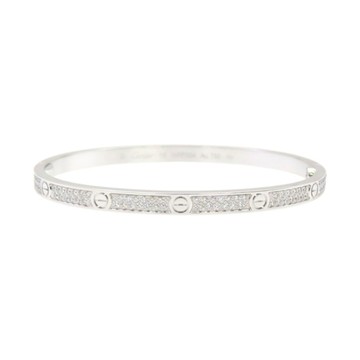 Cartier 卡地亞 18K白金 鑽石 Love 手環 N6726517 【二手名牌BRAND OFF】