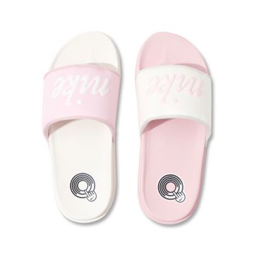 Nike W Offcourt Slide Mix 休閒鞋 女鞋 拖鞋 米白粉色 軟底 鴛鴦配色 FQ7646-104