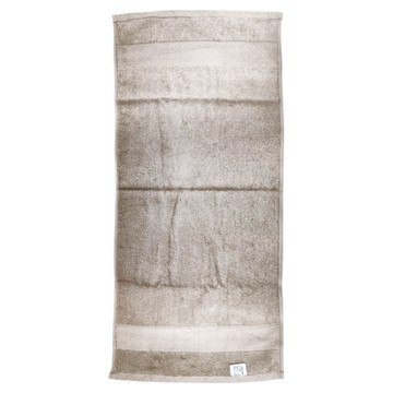 來福牌 蓬鬆紗竹編緞條毛巾 美國棉 33x78公分  灰色  1條