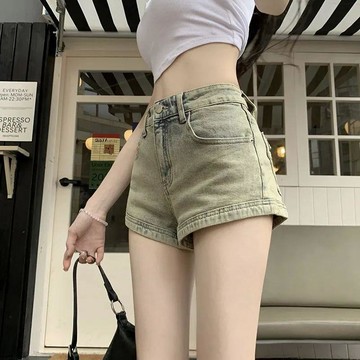 好評累積萬則✨辣妹美式復古牛仔短褲女2026夏季新款高腰顯瘦設計感a字超短熱褲6OW7