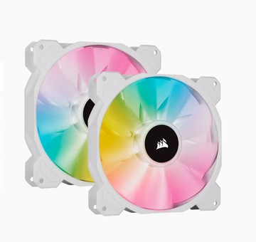 【享最高折300】Corsair 海盜船 SP140 RGB ELITE 白/雙風扇+控制器/CO-9050139-WW