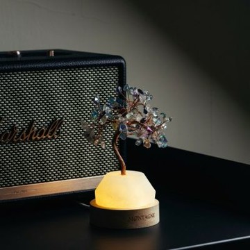 Montagne原礦水晶樹｜Treasure Tree｜白水晶。彩螢石｜淨化。增強