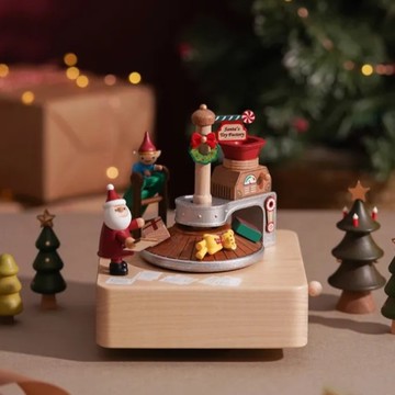 知音JEAN 雙旋轉音樂盒-聖誕禮物工廠(1060451)