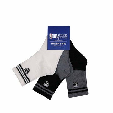 NBA 兒童 中筒襪 三入 籃網隊