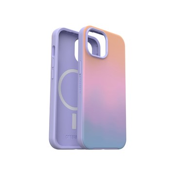 OTTERBOX iPhone 15/14/13/16e 6.1吋 Symmetry Plus 炫彩幾何保護殼-晚霞(支援MagSafe)