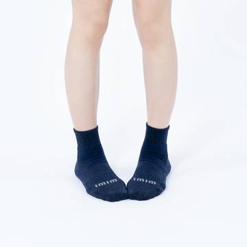 舒適休閒抑菌中筒除臭襪(湛海藍 女M-L)