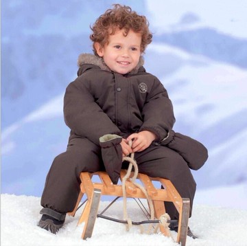 連帽棉絨厚款連身衣，雪衣 防潑水 防風 滑雪 橘魔法 baby magic 兒童保暖滑雪裝 滑雪 滑雪衣【p0061149253959】