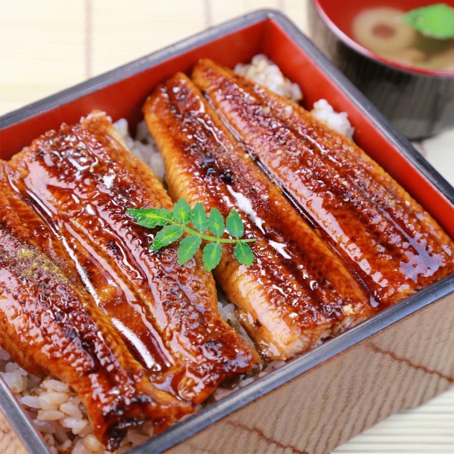 九州産　大うなぎ蒲焼　2尾（1尾130g〜140g）木目調ギフトBOX付