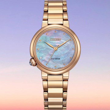 CITIZEN星辰 L系列 透徹天空光動能女錶(EM0919-85Y)30mm