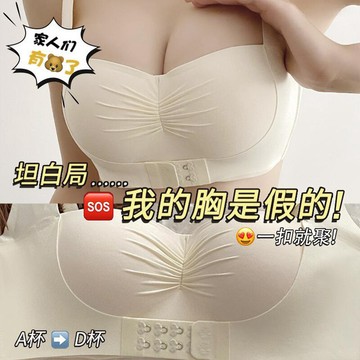 提拉光年前扣內衣女聚攏小胸顯大收副乳防下垂無痕公主手掌杯文胸