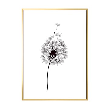 蒲公英裝飾畫  70 x 50cm  金色
