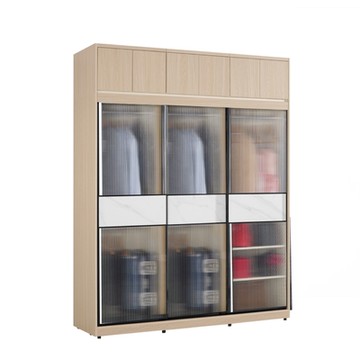 文創集 維爾6.1尺岩板鋁框玻璃加高衣櫃組合(吊衣桿x5＋內多分層格)-182x60x236cm免組