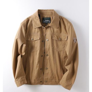 美式復古工裝！耐穿斜紋紗卡棉！秋季男時尚翻領百搭休閑夾克外套