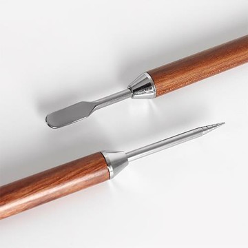 木柄咖啡拉花針花梨木柄雕花針花式拉花勾花針雕花棒咖啡拉花器具