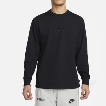 NIKE 上衣 長袖上衣 運動 男款 AS M NSW PREM ESSNTL SUST LS T 黑 DO7391-010