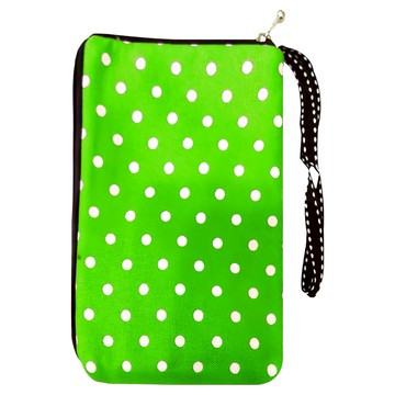 MI MI LEO 熱轉印零錢包 手機袋 熱轉印專用 500g  13.5 x 9.5cm  碧綠點點  1個